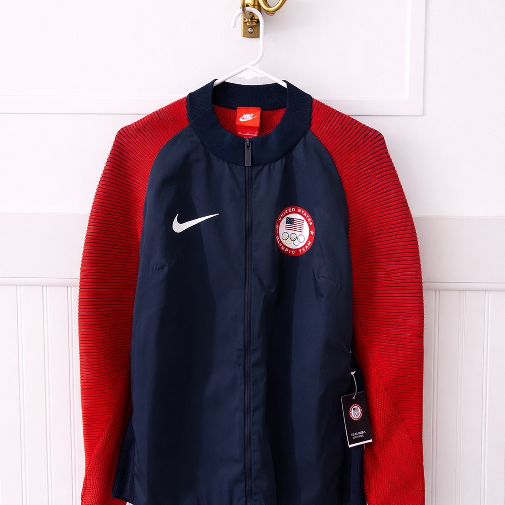Nike Navy and Red Olympic-Style Track Jacket - Picture 3 of 8